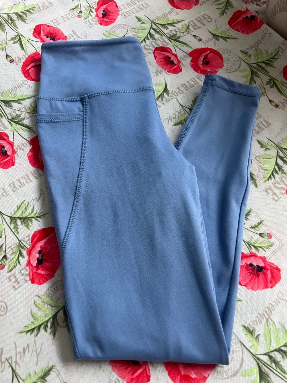Danskin Light Blue High-Rise Leggings with Side Pockets